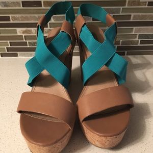 Steve Madden cork wedge sandals